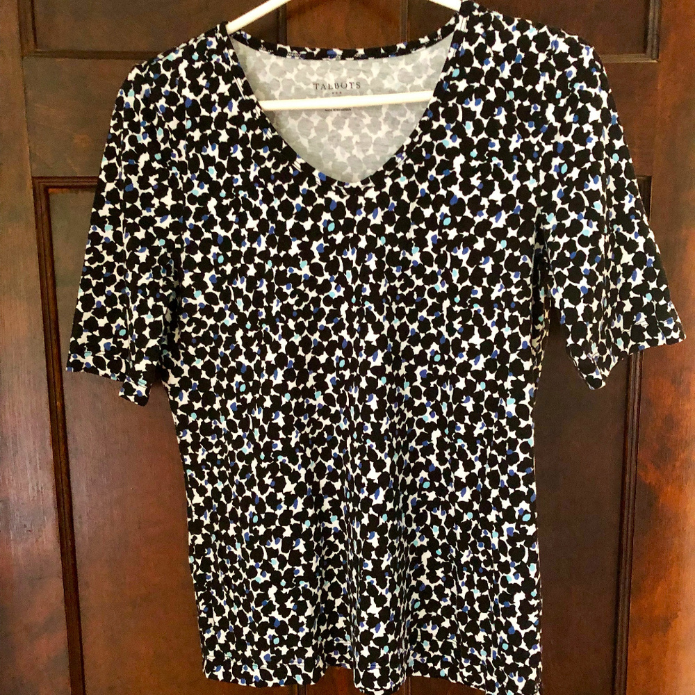 Talbots patterned cotton tee